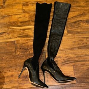 Tony Bianco thigh high Black Stiletto Boots
